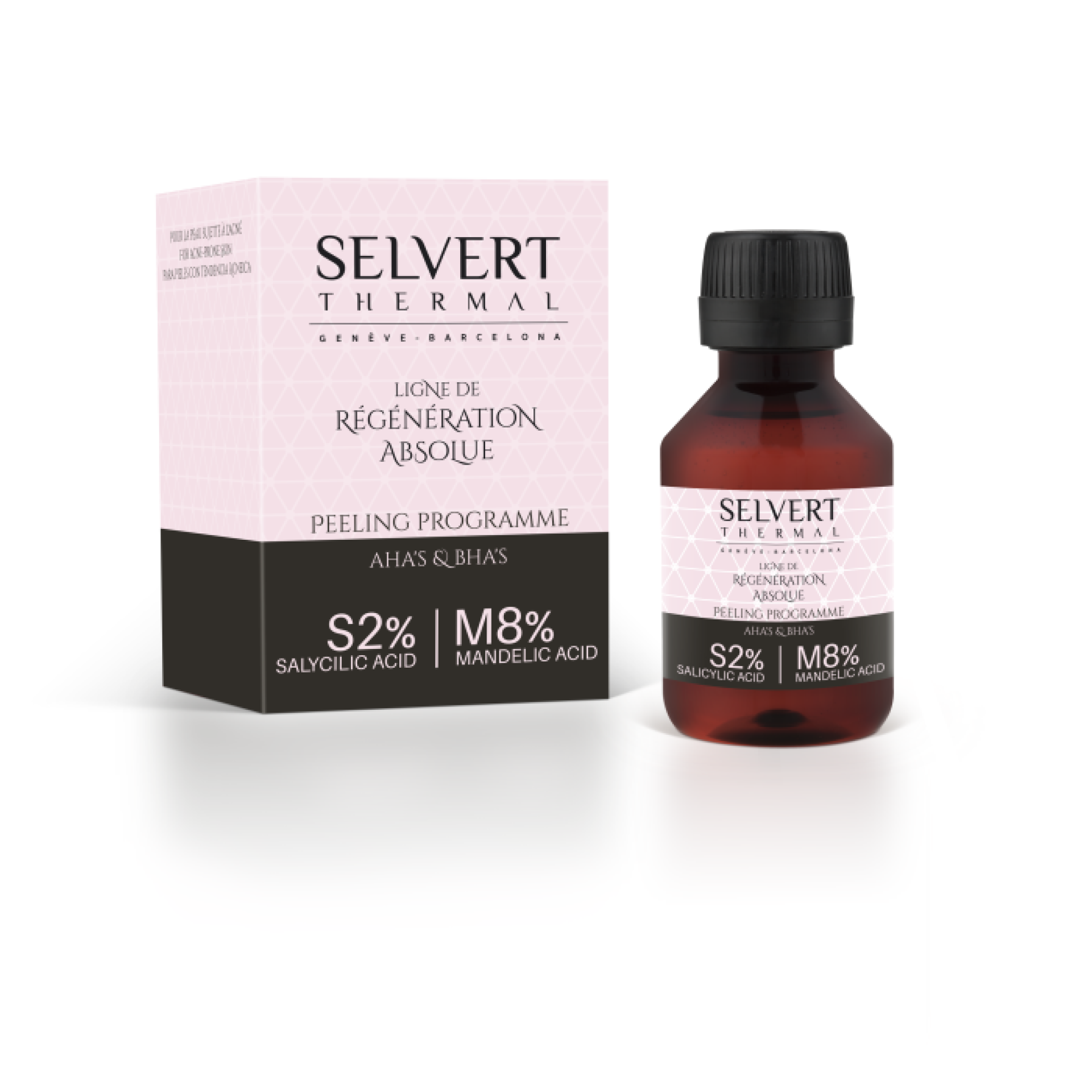 <p>This mixture of salicylic acid (astringent, antimicrobial, keratolytic) and mandelic acid (neutralizes the amount of fat in the sebaceous follicle) will be used to normalize acne-prone skin.</p>