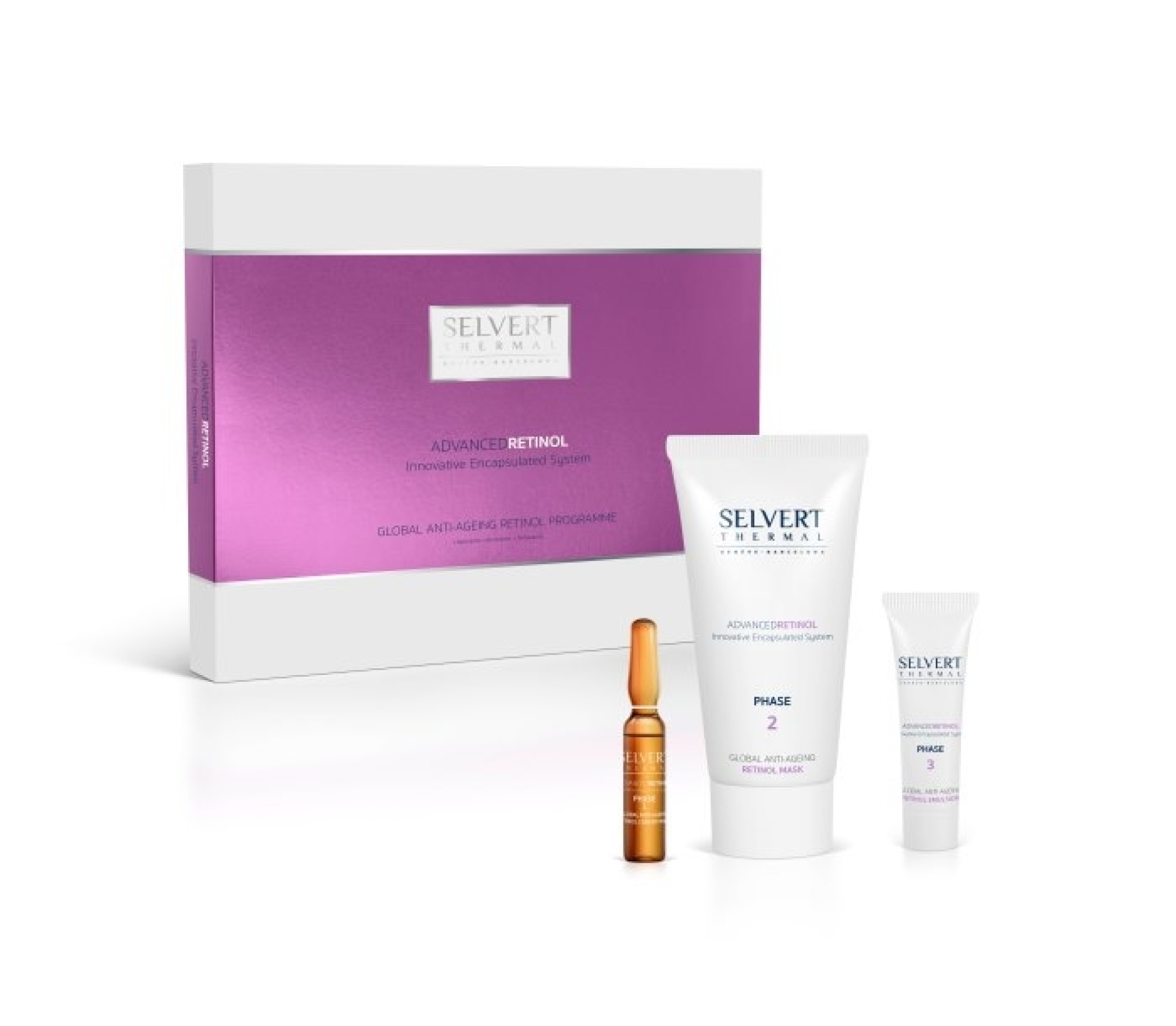 <p>Intensive anti-ageing programme, formulated with a complex and advanced encapsulation system of Pure Retinol, designed to combat visible signs of ageing, reducing wrinkles and fine lines. It is also perfectly combined with Milk Peptide Complex (MPC®) promoting skin regeneration and improving its<br />softness and elasticity.</p>
<p>5 treatments.</p>